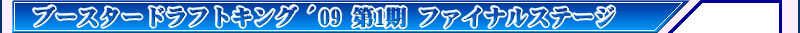 ブースタードラフトランキング'09 第1期 ファイナルステージ