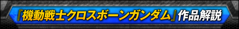 『機動戦士クロスボーンガンダム』作品解説 『機動戦士クロスボーンガンダム』作品解説