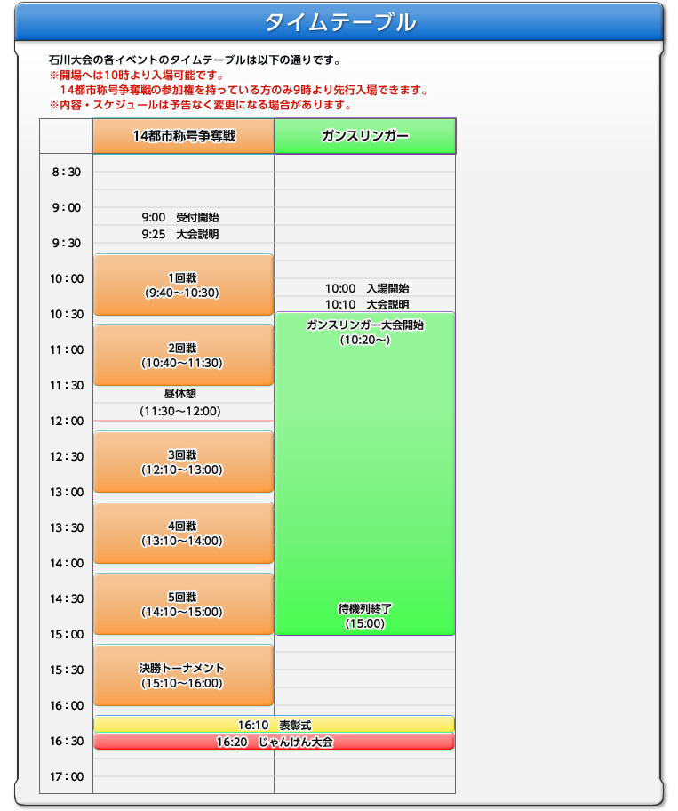 タイムテーブル