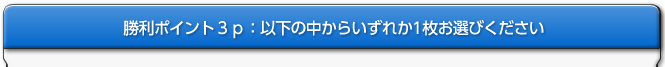 勝利ポイント3P：以下の中からいずれか1枚お選びください