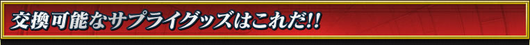 交換可能なサプライグッズはこれだ!!
