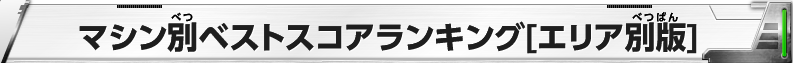 スコア別ベストスコアランキング