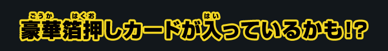 豪華箔押しカードが入っているかも！？