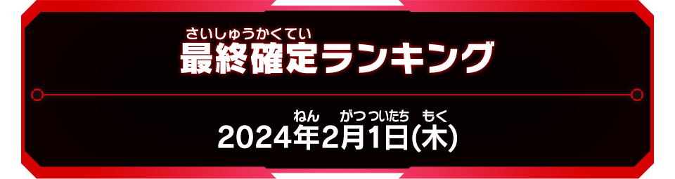 最終確定ランキング