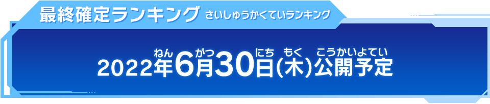 最終確定ランキング