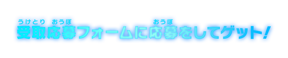 受取応募フォームに応募をしてゲット！