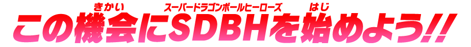 この機会にSDBHを始めよう!!