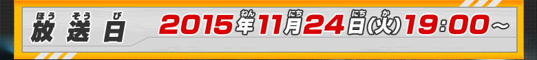 放送日 2015年11月24日（火） 19：00～