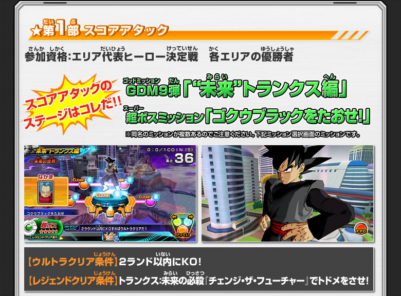 東西エリア代表ヒーロー決定戦 第1部 スコアアタック