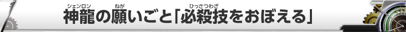 神龍の願いごと「必殺技をおぼえる」