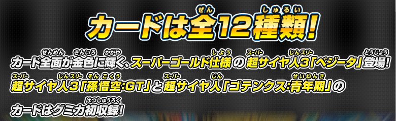 カードは全12種類！