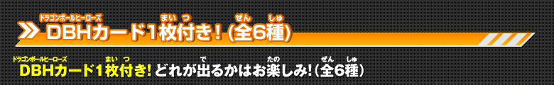 DBHカード1枚付き！(全6種)