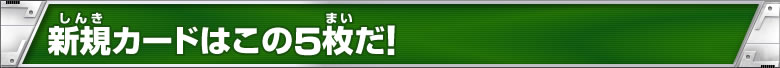 新規カードはこの5枚だ！