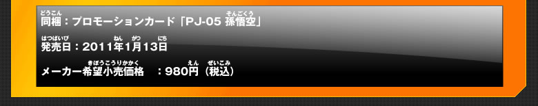 2011年1月13日発売