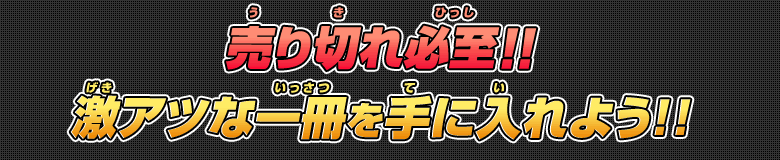 売り切れ必死!激アツな一冊を手に入れよう!