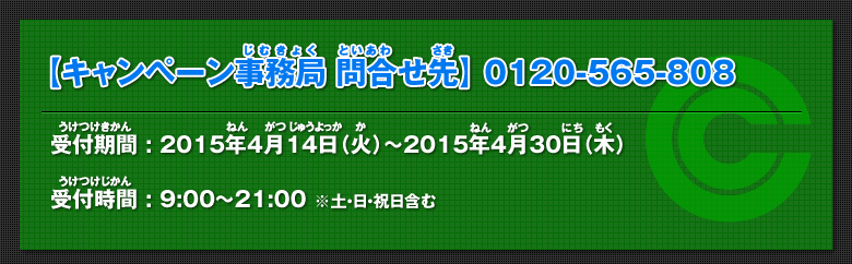 キャンペーン事務所　問い合わせ先