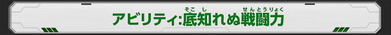 底知れぬ戦闘力