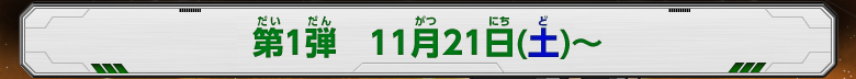 第１弾　11月21日(土)～