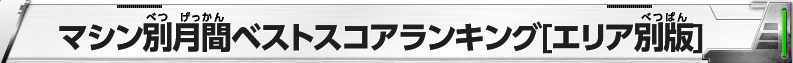 スコア別月間ベストスコアランキング[エリア別版]