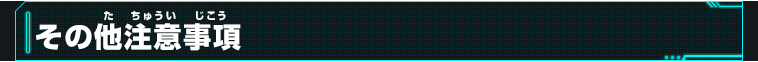 その他注意事項