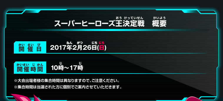 スーパーヒーローズ王決定戦 概要