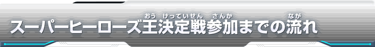 スーパーヒーローズ王決定戦参加までの流れ