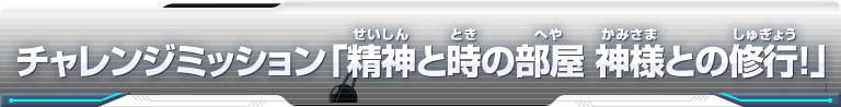 チャレンジミッション「精神と時の部屋 神様との修行！」