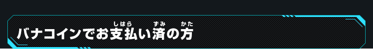 バナコインでお支払い済の方