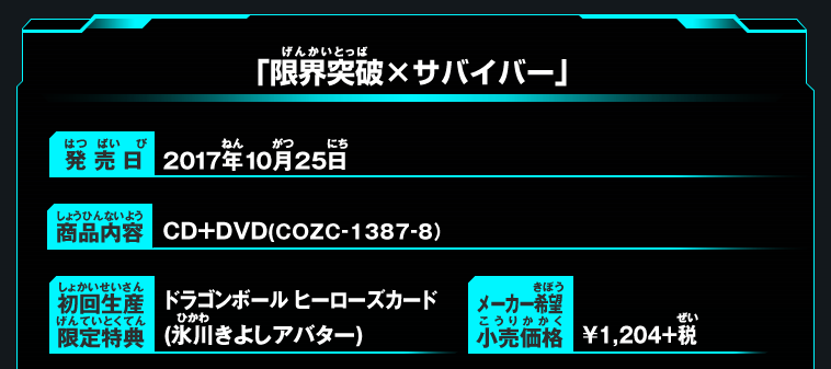 「限界突破×サバイバー」詳細