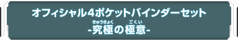 オフィシャル4ポケットバインダーセット -究極の極意-