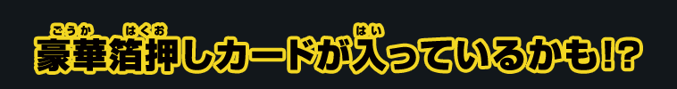 豪華箔押しカードが入っているかも！？