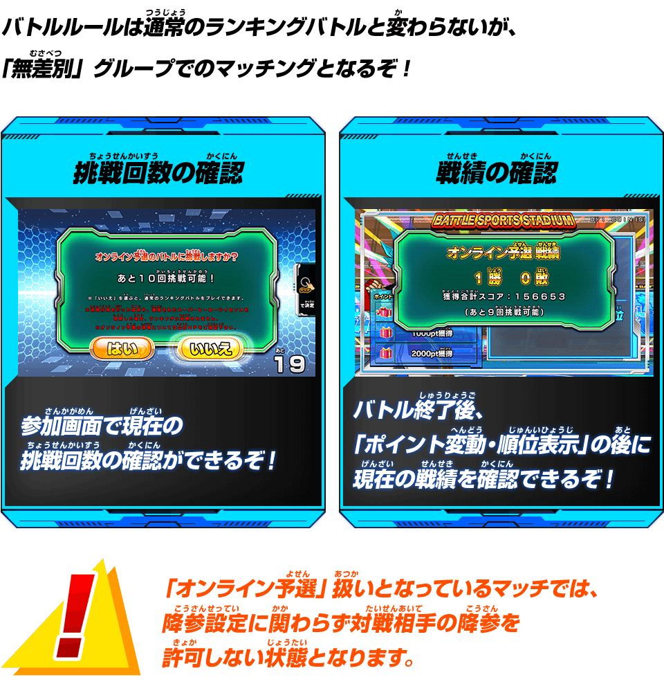 「無差別」グループでのマッチングとなるぞ！