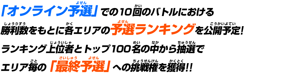 予選ランキングを公開予定！