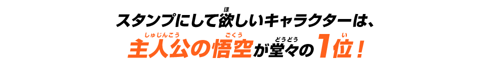 悟空が堂々の１位！