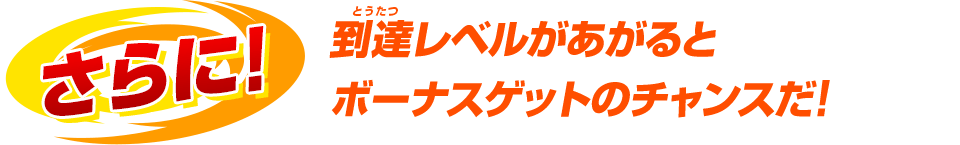 KO勝利することで、到達レベルアップ！レベルがあがると、次回プレイ時に敵が強くなるぞ！！