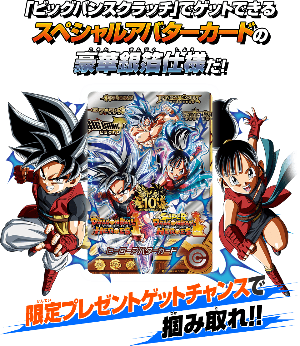 ドラゴンボールヒーローズ アバターカード 銀箔 10TH - sorbillomenu.com