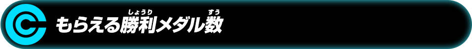 もらえる勝利メダル数