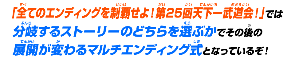 ビッグバンミッション6弾チャレンジミッション 全てのエンディングを制覇せよ 第25回天下一武道会 ニュース スーパードラゴンボールヒーローズ 公式サイト Sdbh