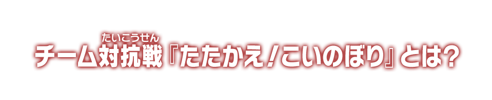 チーム対抗戦『たたかえ！こいのぼり』