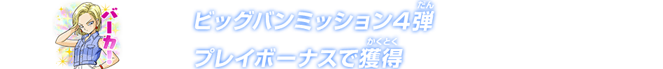 ビッグバンミッション4弾 プレイボーナスで獲得