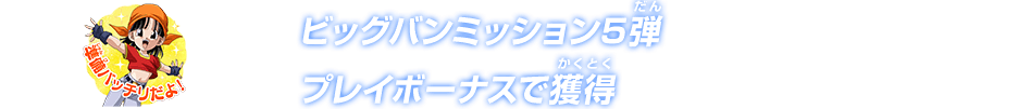 ビッグバンミッション5弾 プレイボーナスで獲得