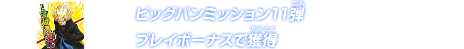 ビッグバンミッション11弾 プレイボーナスで獲得