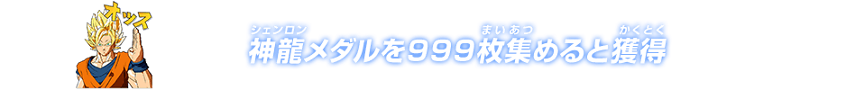 チャットスタンプ 神龍メダル999枚