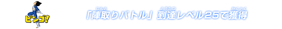 「陣取りバトル」到達レベル25で獲得