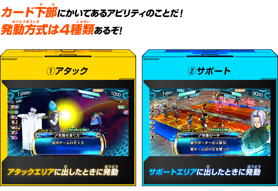 発動方法は4種類あるぞ！！